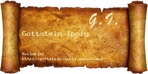 Gottstein Ipoly névjegykártya